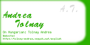 andrea tolnay business card